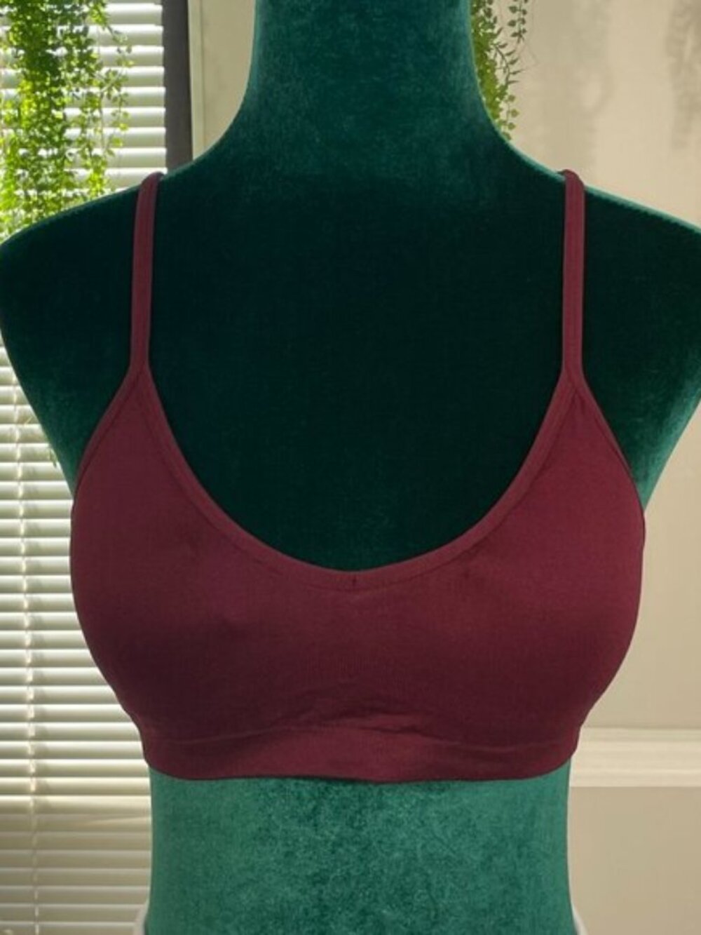 Zeanna Outfitters | Seamless Comfort Wirefree Bralette in DK Burgundy